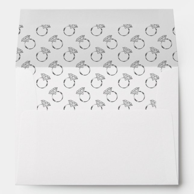 Diamond Wedding Rings Silver Envelope (Back (Bottom))