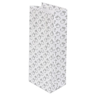 Diamond Wedding Rings Silver Pattern Wine Gift Bag