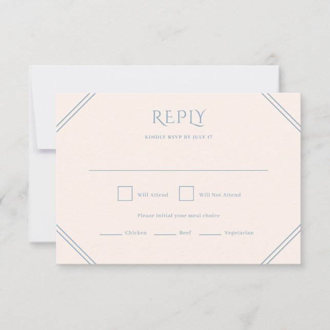 Diamond Wedding RSVP Card (Front)