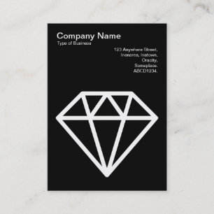 Diamond - WHite on Black Business Card