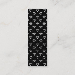Diamond - White on Black Mini Business Card