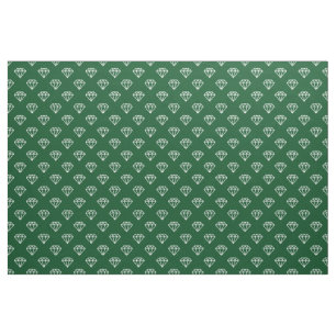 Diamond - White on Green 02481c Fabric