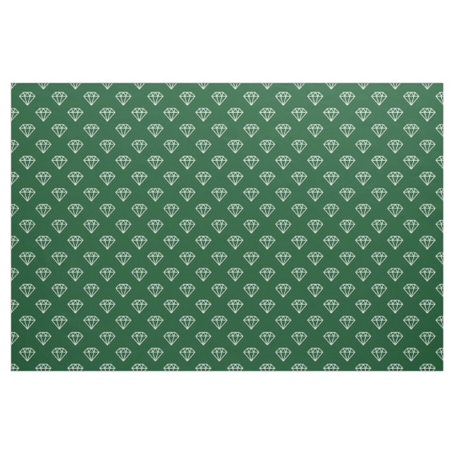 Diamond - White on Green 02481c Fabric (Yard)