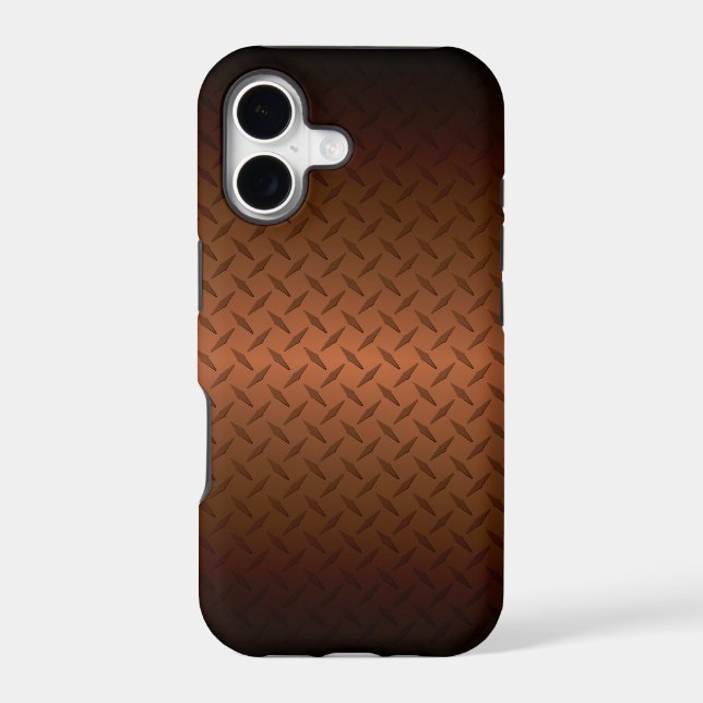 Diamondplate Look Pattern  Black to Copper Fade (Back)