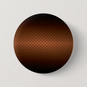 Diamondplate Look Pattern  Black to Copper Fade 6 Cm Round Badge