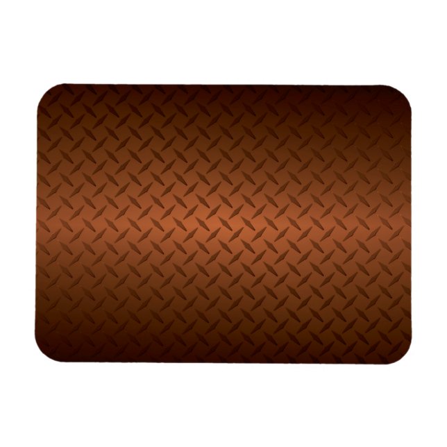 Diamondplate Look Pattern  Black to Copper Fade Magnet (Horizontal)