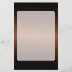Diamondplate Look Pattern Black to Copper Fade Stationery