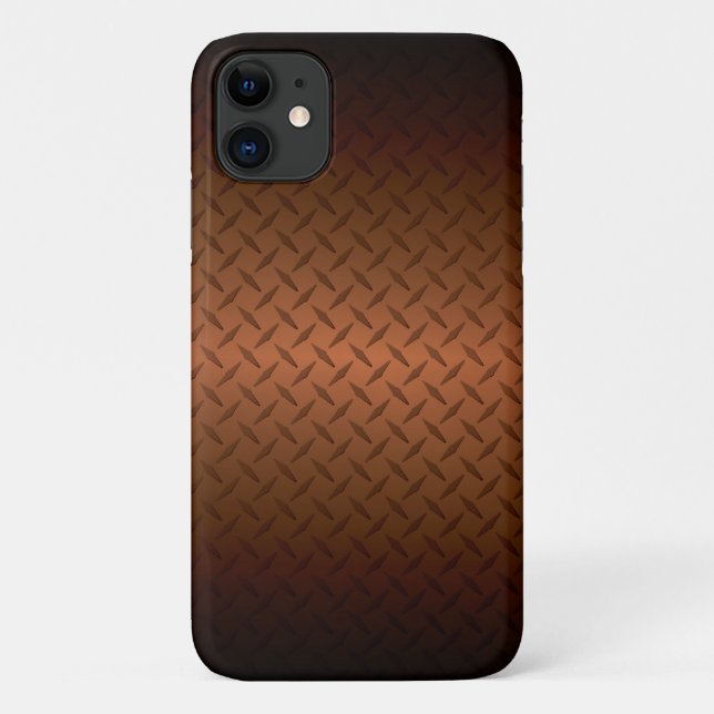 Diamondplate Pattern Black to Copper Fade Case-Mate iPhone Case (Back)
