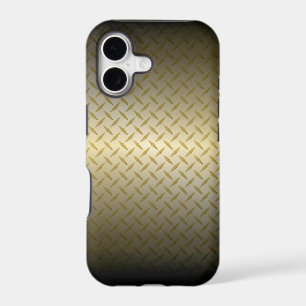 Diamondplate Pattern with Black to Gold Fade