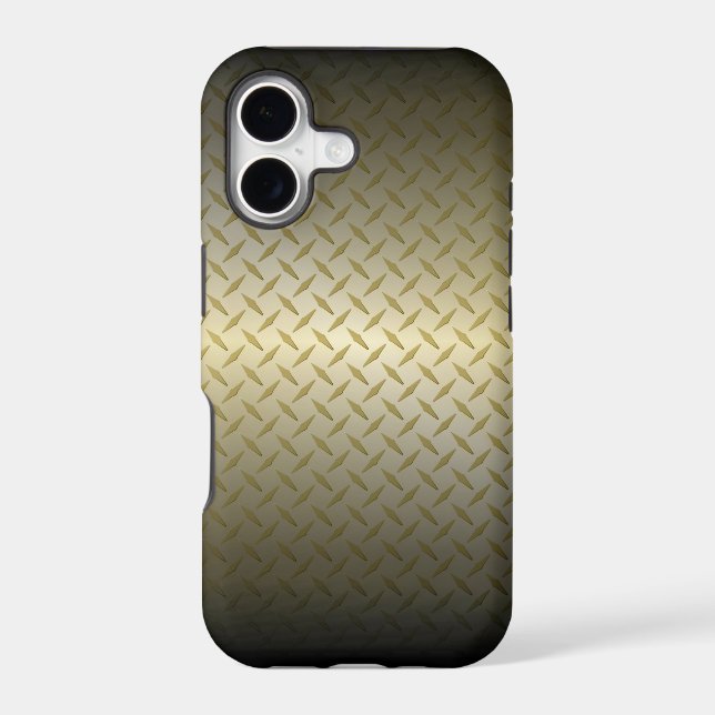 Diamondplate Pattern with Black to Gold Fade (Back)