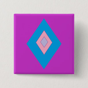 Diamonds 15 Cm Square Badge