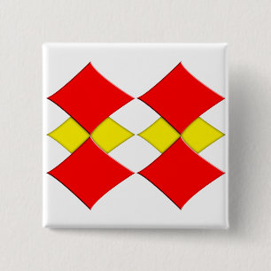 Diamonds 15 Cm Square Badge