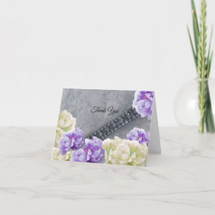 Diamonds Among the Peonies Thank You Card