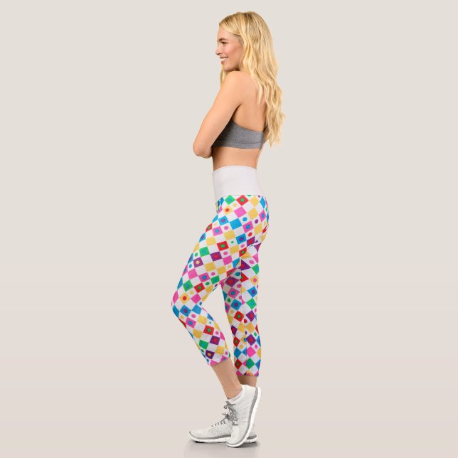 Diamonds and circles capri leggings (Left)