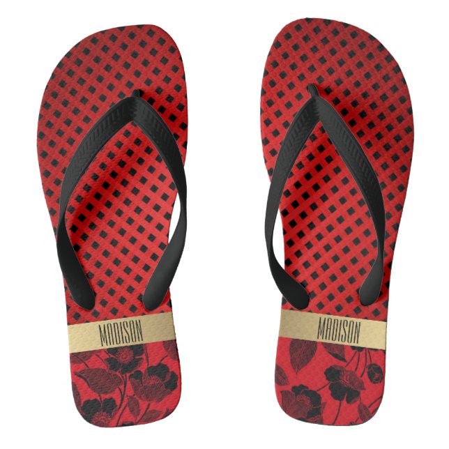 Diamonds and Flowers Jandals (Footbed)