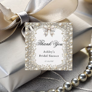 Diamonds and Pearls Bridal Shower Favour Tags