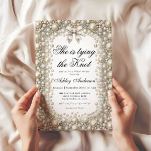 Diamonds and Pearls Bridal Shower Invitation
