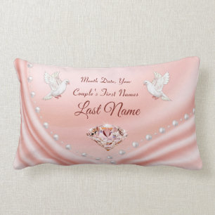 Diamonds and Pearls Personalised Wedding Pillow