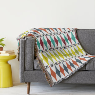 Diamonds and Starbursts Throw Blanket