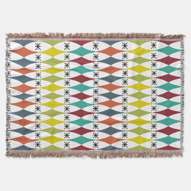 Diamonds and Starbursts  Throw Blanket (Front)