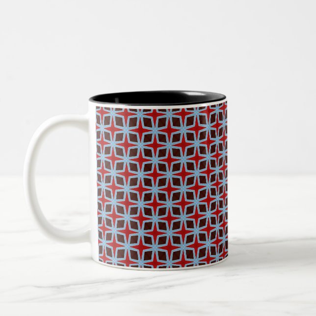 Diamonds And Stars Two-Tone Coffee Mug (Left)