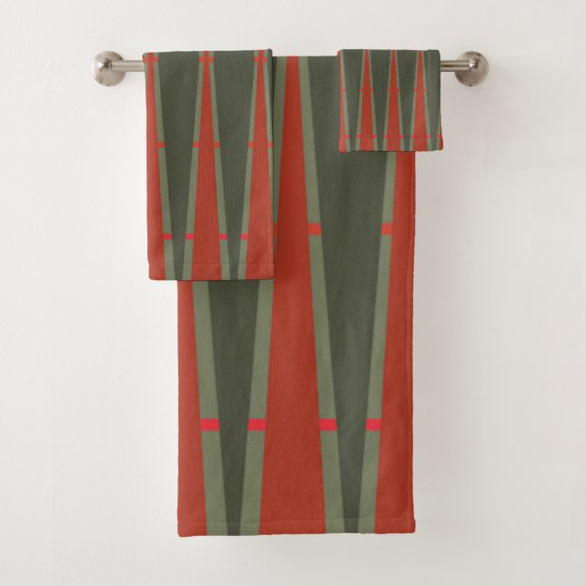 Diamonds and Triangles Bath Towel Set (Insitu)