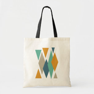 Diamonds and Triangles Mid Century Modern Tote Bag