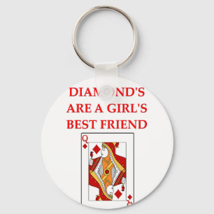 diamonds are a girl's best friend key ring