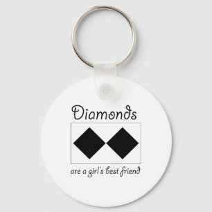 Diamonds are a girls best friend key ring