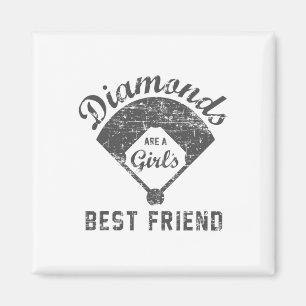 Diamonds Are A Girl's Best Friend Shirt Softll Mom Magnet