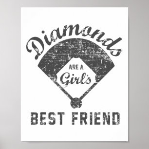 Diamonds Are A Girl's Best Friend Shirt Softll Mom Poster