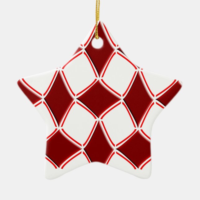 Diamonds Ceramic Tree Decoration (Front)