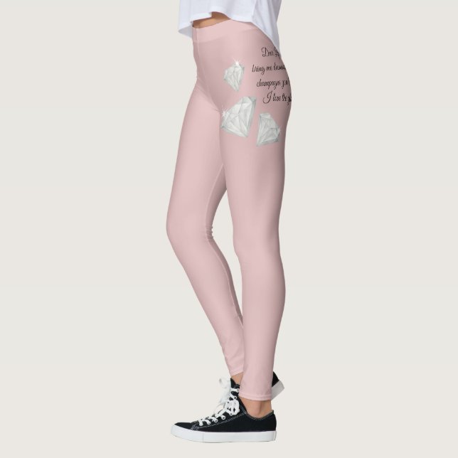 Diamonds & Champagne Quote – Dear Life Edition Leggings (Left)