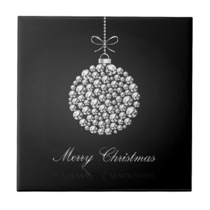 Diamonds Christmas Ball Tile