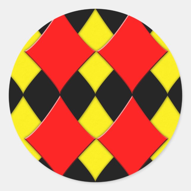 Diamonds Classic Round Sticker (Front)