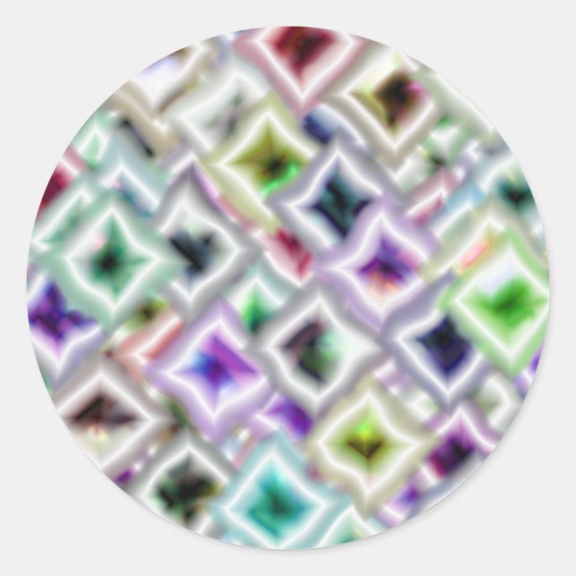 Diamonds Classic Round Sticker (Front)