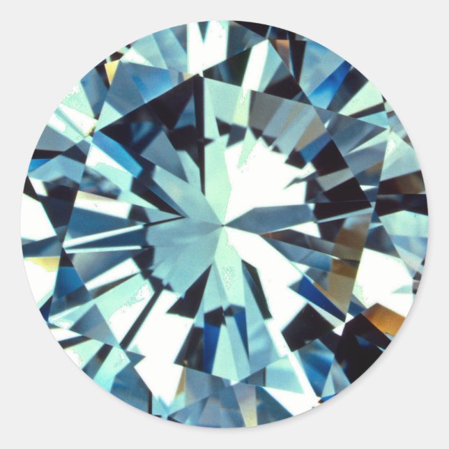 Diamonds Classic Round Sticker (Front)