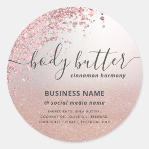 Diamonds elegant luxury rose gold product classic round sticker
