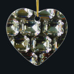 Diamonds, elegant vintage gemstones  ceramic tree decoration<br><div class="desc">Old Hollywood glitz and glamor -elegant diamonds,  gemstone pattern.
A great gift idea for the Christmas holiday,  birthdays or just because she wonderful! 
- Give this modern,  fabulous,  trendy,  modern,  fun,  glittering glamorous luggage tag to your favorite person!
The text can be changed using the customize/ personalize  tab.</div>