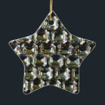 Diamonds, elegant vintage gemstones  ceramic tree decoration<br><div class="desc">Old Hollywood glitz and glamour -elegant diamonds,  gemstone pattern.
A great gift idea for the Christmas holiday,  birthdays or just because she wonderful! 
- Give this modern,  fabulous,  trendy,  modern,  fun,  glittering glamorous luggage tag to your favorite person!
The text can be changed using the customize/ personalize  tab.</div>