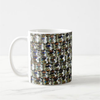 Diamonds, elegant vintage gemstones  coffee mug