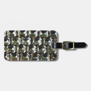 Diamonds, elegant vintage gemstones  luggage tag