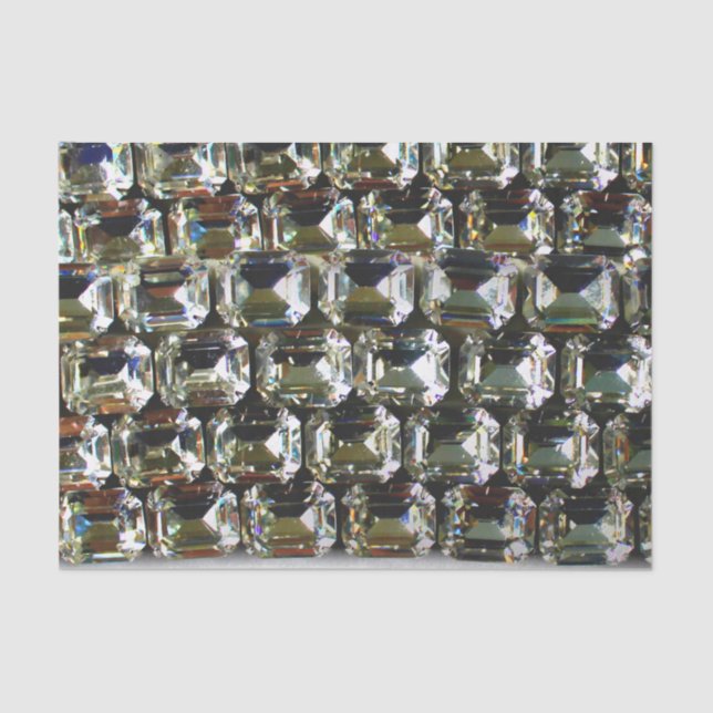Diamonds, elegant vintage gemstones  tissue paper (Front)