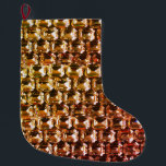 Diamonds, elegant vintage purple gemstones  large christmas stocking<br><div class="desc">Old Hollywood glitz and glamour -elegant orange yellow diamonds, gemstone pattern. A great gift idea for the Christmas holiday, birthdays or just because she wonderful! - Give this modern, fabulous, trendy, modern, fun, glittering glamourous luggage tag to your favourite person! The text can be changed using the customise/ personalise tab....</div>