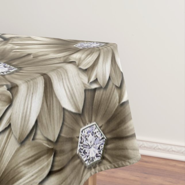 Diamonds Floral Gemstone Tablecloth (In Situ)