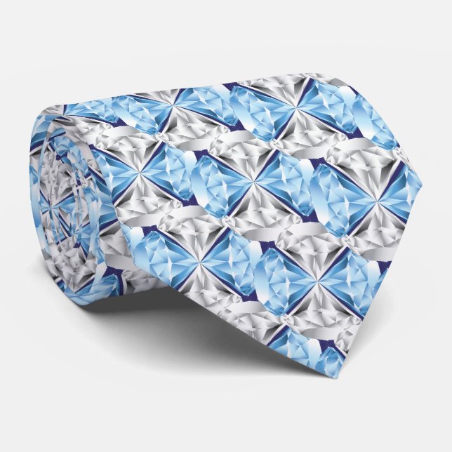 Diamonds Gems Bling Tie (Rolled)