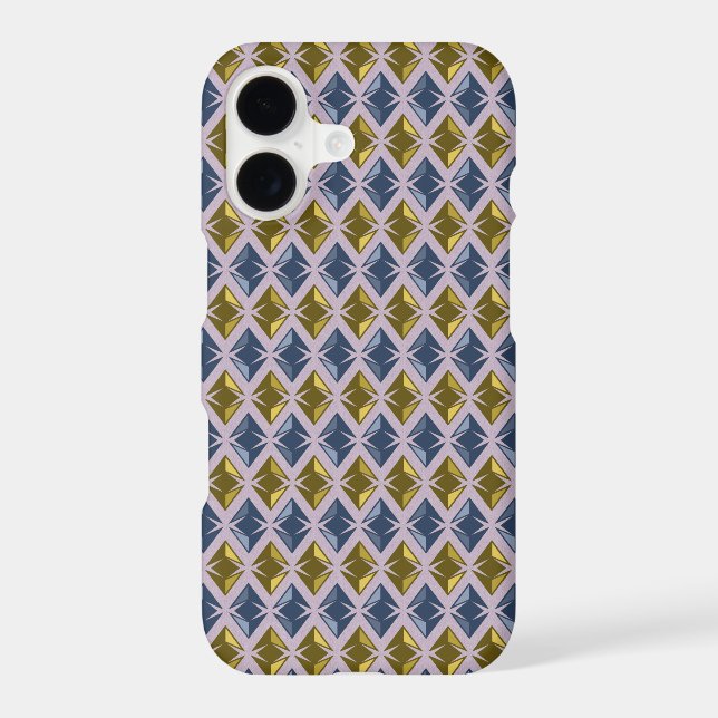 DIAMONDS Geometric Golden blue (Back)