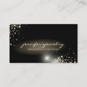 Diamonds Gold Luxes Shining Jewellery Business Card