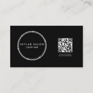 Diamonds Hair Salon Hair Extensions QR code  Business Card