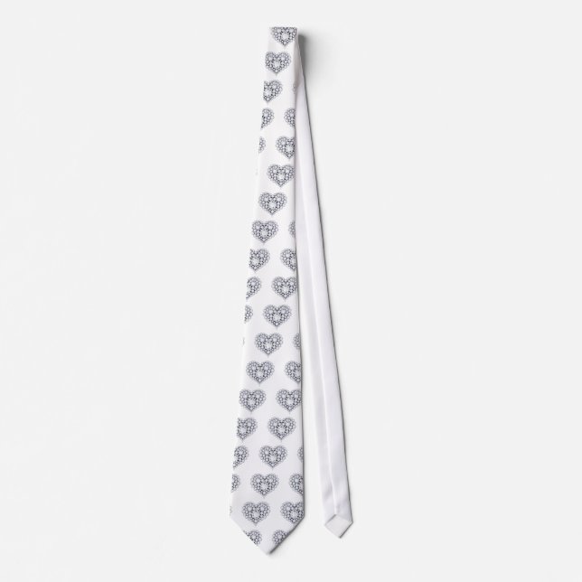 Diamonds Heart Gems Tie (Front)